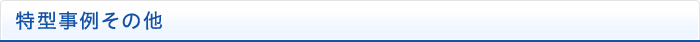 特型事例その他